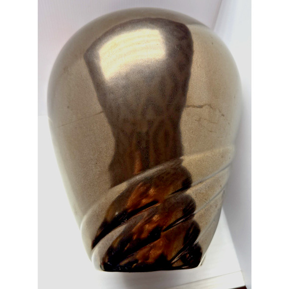 Vtg Haeger Pottery Metallic Bronze Vase Planter Pot Large Abstract Swirl 12 inch - Picture 6 of 12